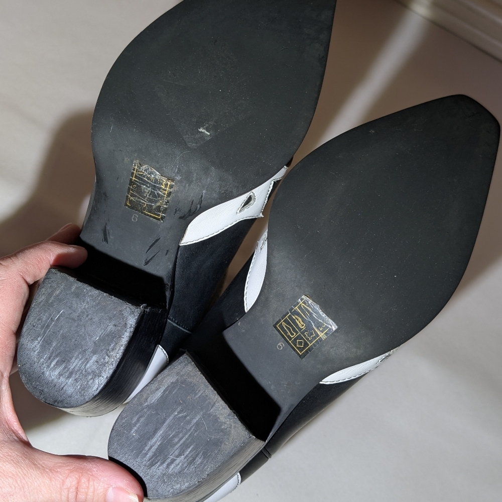 Black And White Tooney Jeffery Campbell Cowboy Booties Size 6 Western - Picture 8 of 13